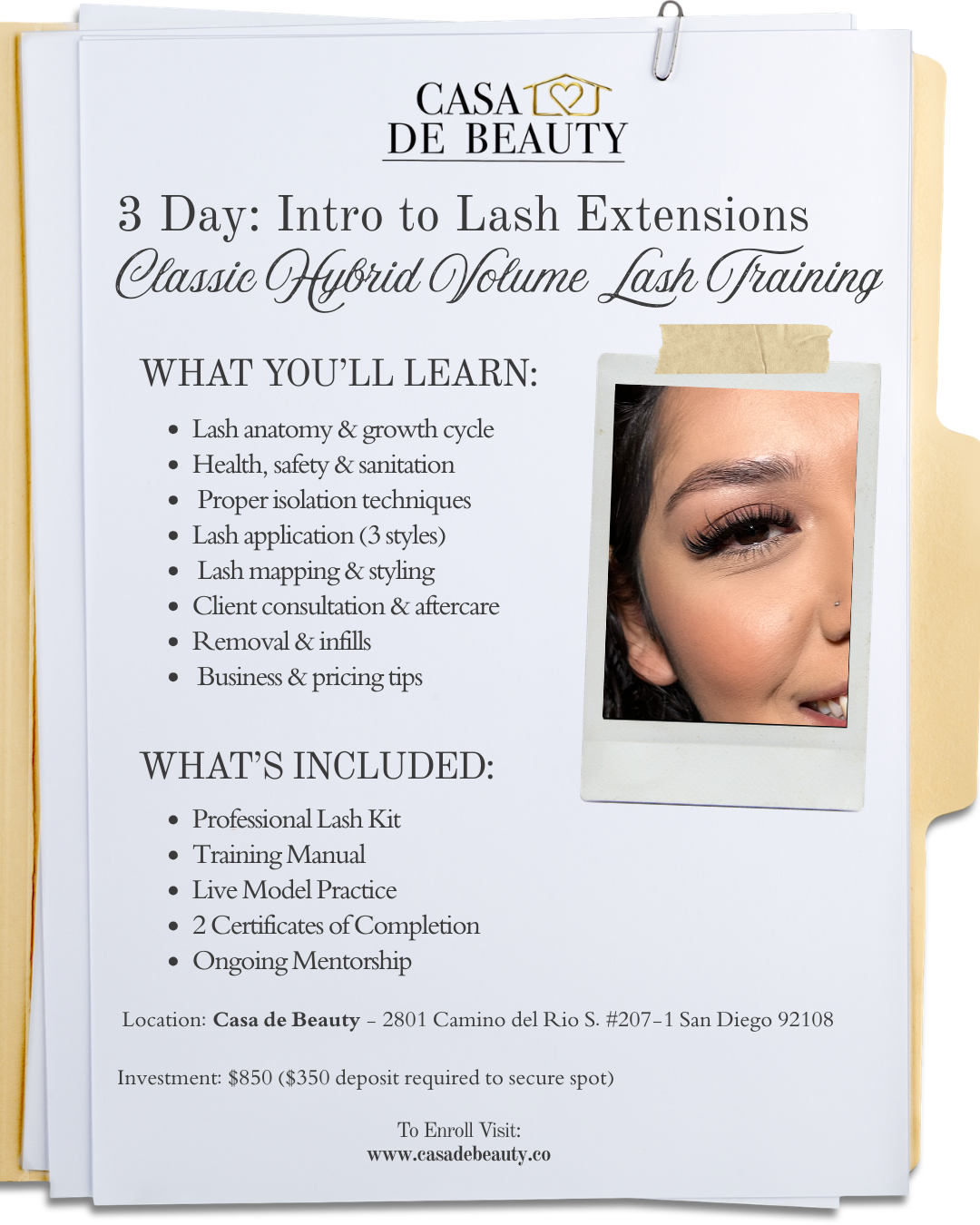 3 DAY LASH COURSE
